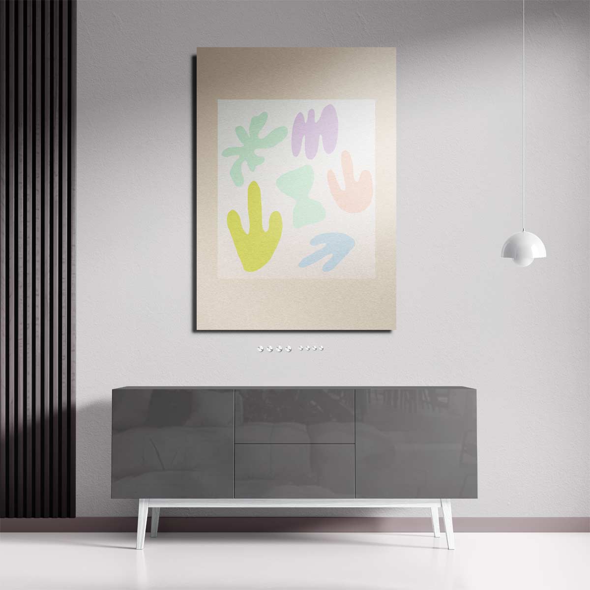 Vrolijke Vormen Abstracte Kunst Kunstwerk-canvas-dibond-plexiglas-wanddecoratie-WallArtistic
