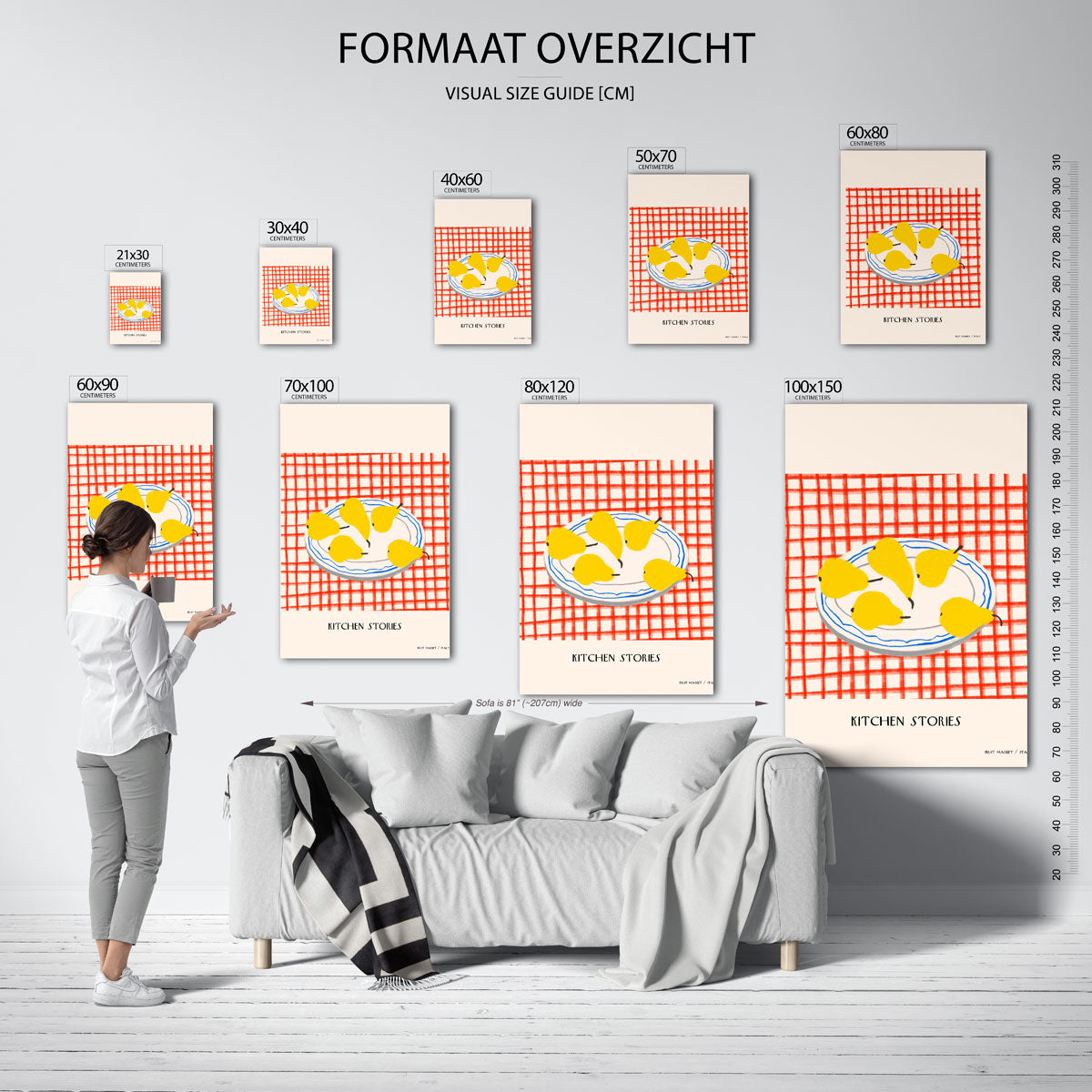 Peren op schaal Poster