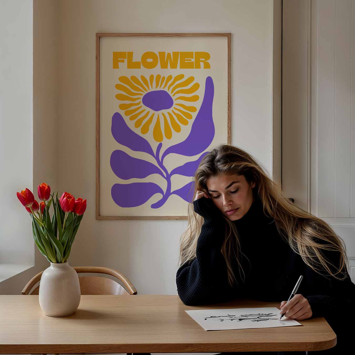 Vrolijke Bloemenkracht Poster