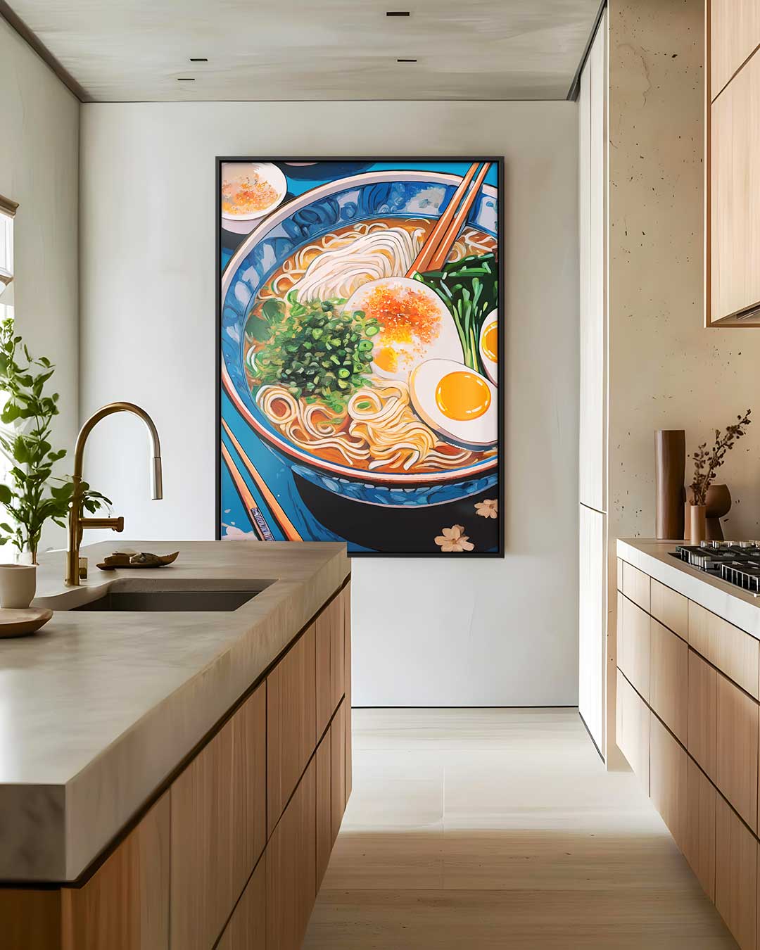 Ramen Liefde Illustratie Kunstwerk-canvas-dibond-plexiglas-wanddecoratie-WallArtistic