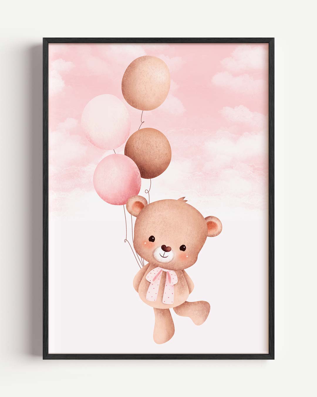 Lieve Teddybeer met Ballonnen Poster
