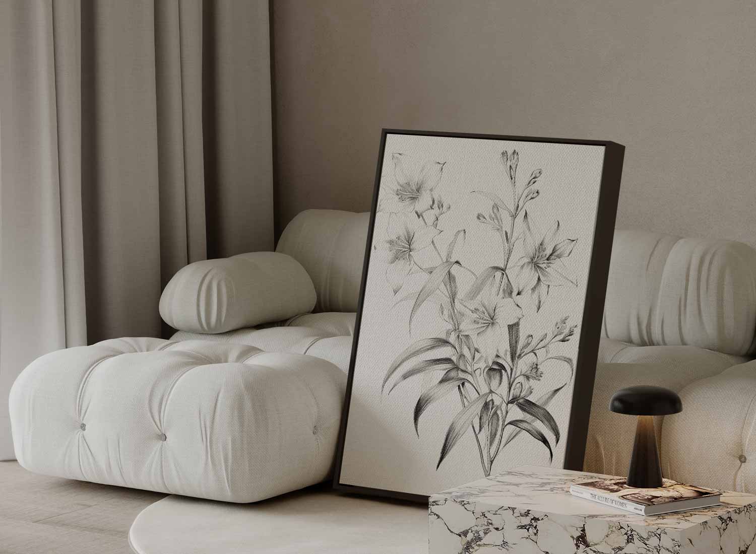 Elegante Bloemschildering Kunstwerk-canvas-dibond-plexiglas-wanddecoratie-WallArtistic