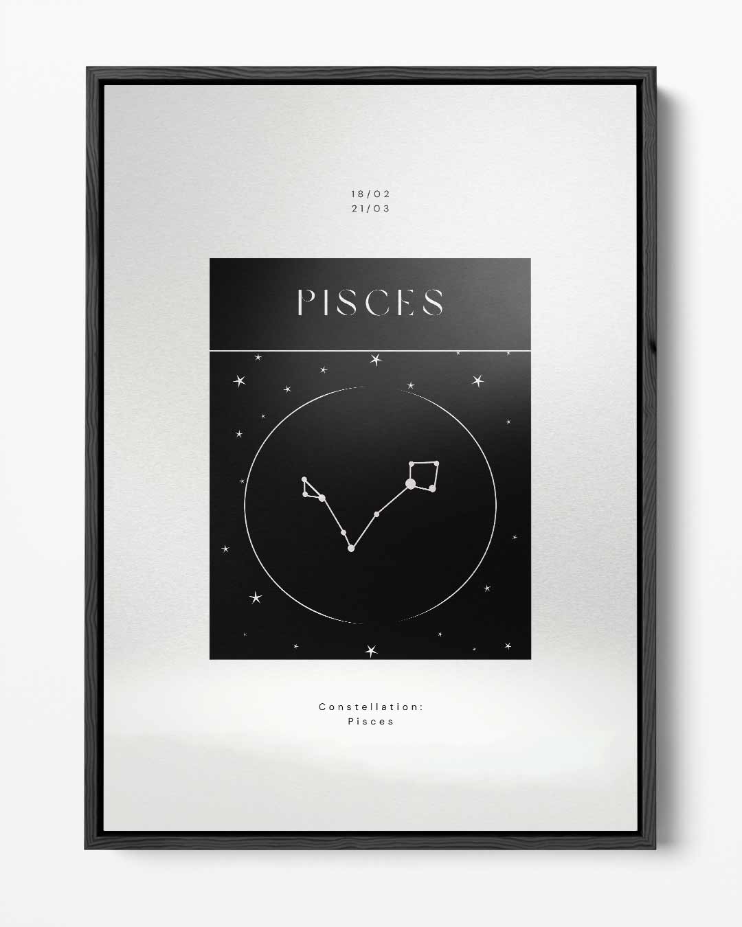 Pisces Sterrenbeeld Poster Kunstwerk-canvas-dibond-plexiglas-wanddecoratie-WallArtistic