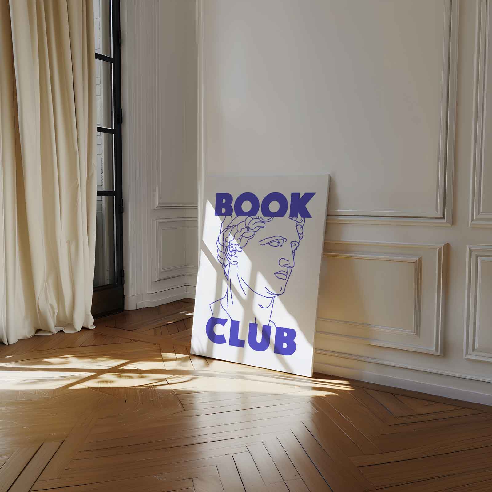 Boekclub Klassieke Buste Kunstwerk-canvas-dibond-plexiglas-wanddecoratie-WallArtistic