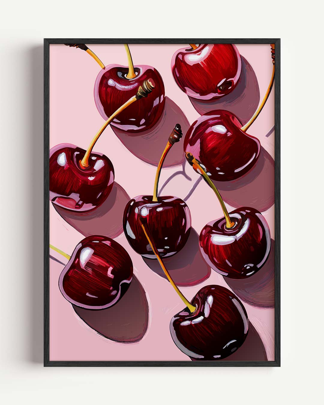 Kersen op Zomerse Tafel Poster