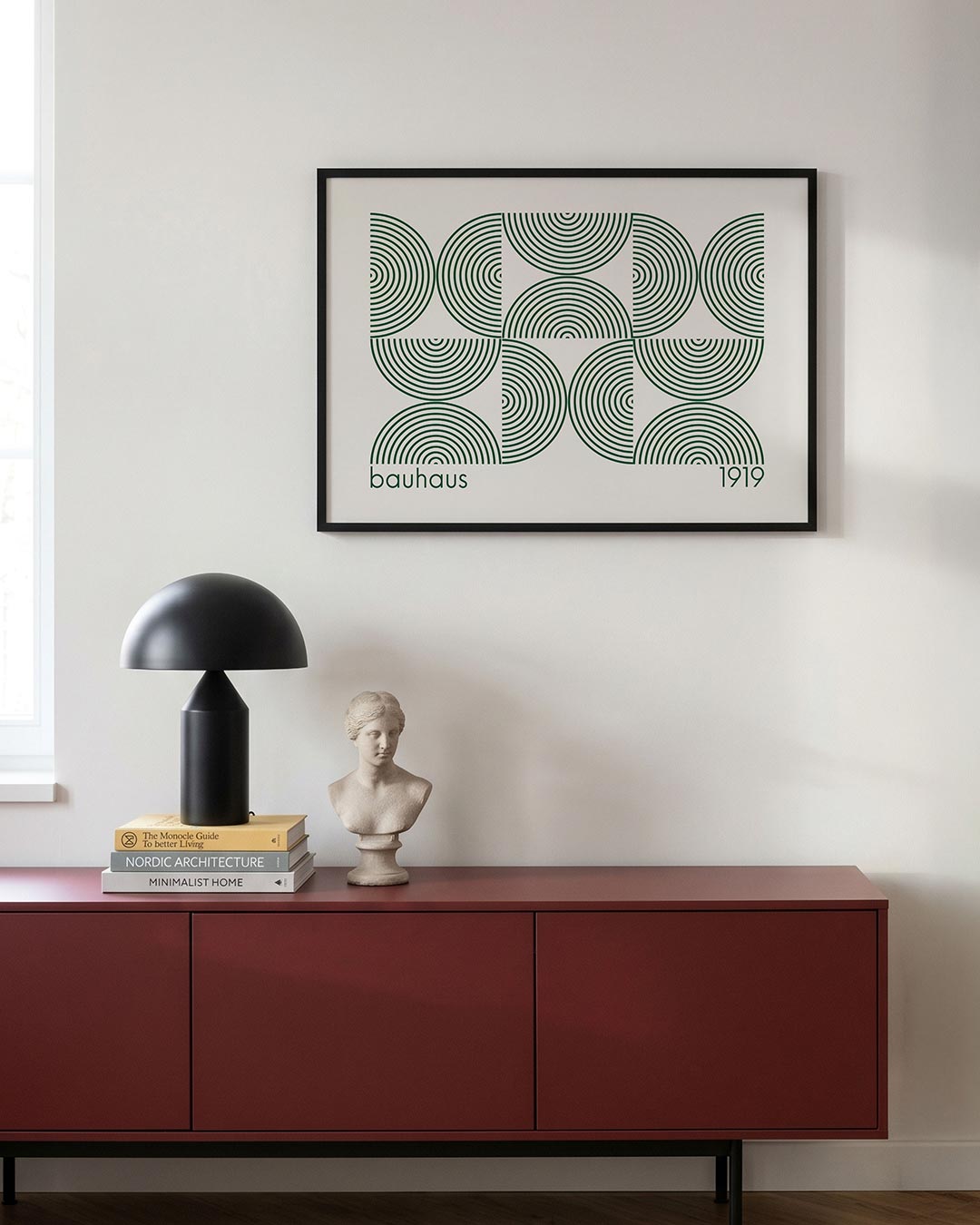 Cirkelpatroon en lijnen Poster
