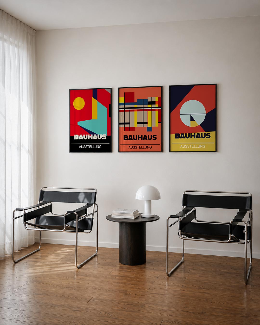 Kleurrijke vlakverdeling Posterset