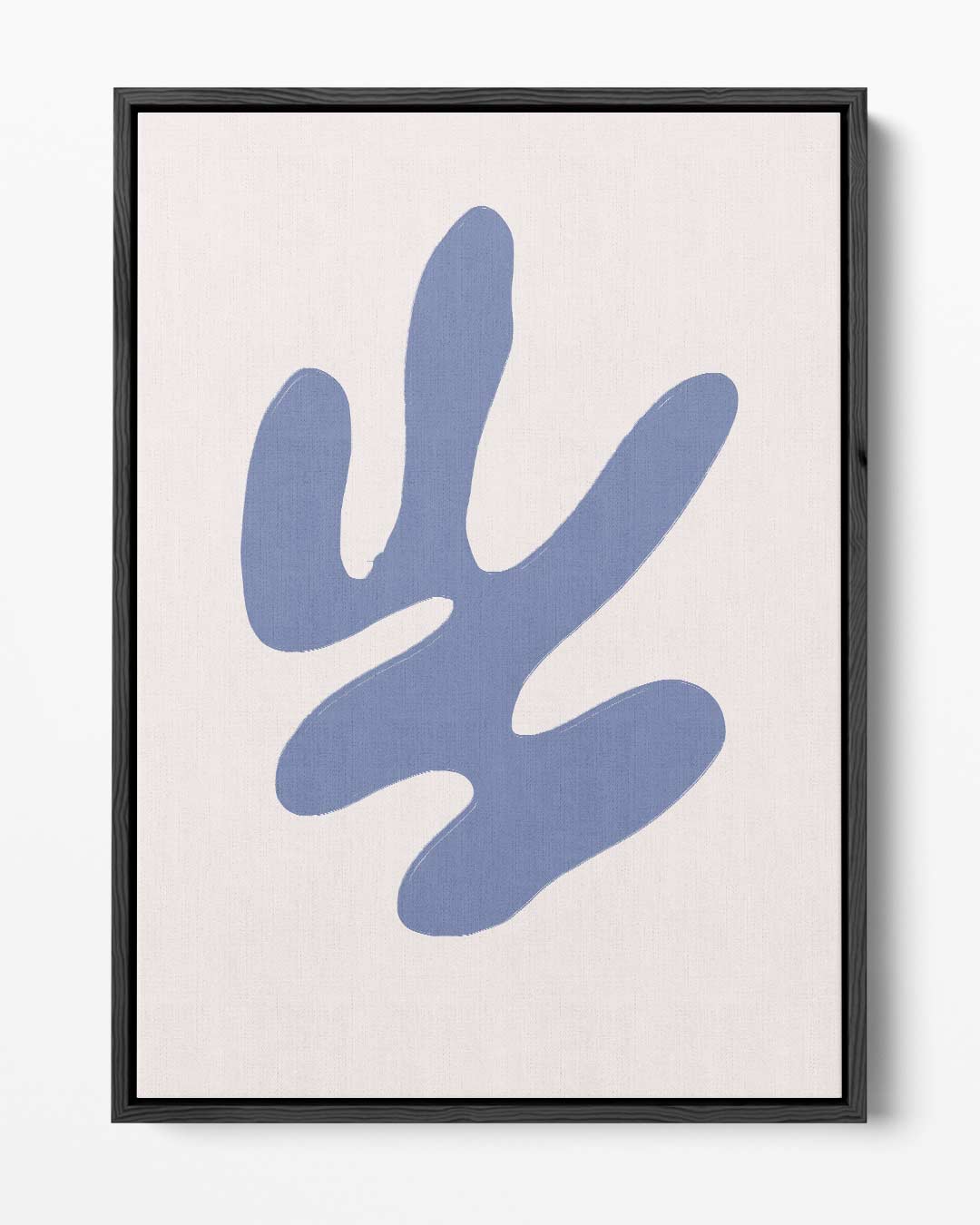 Blauwe Vloeiende Vorm Kunstwerk-canvas-dibond-plexiglas-wanddecoratie-WallArtistic