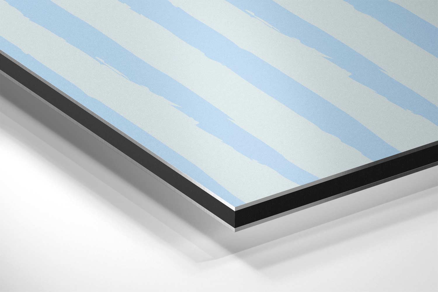 Zachtblauwe Strepen Kunstprint Kunstwerk-canvas-dibond-plexiglas-wanddecoratie-WallArtistic