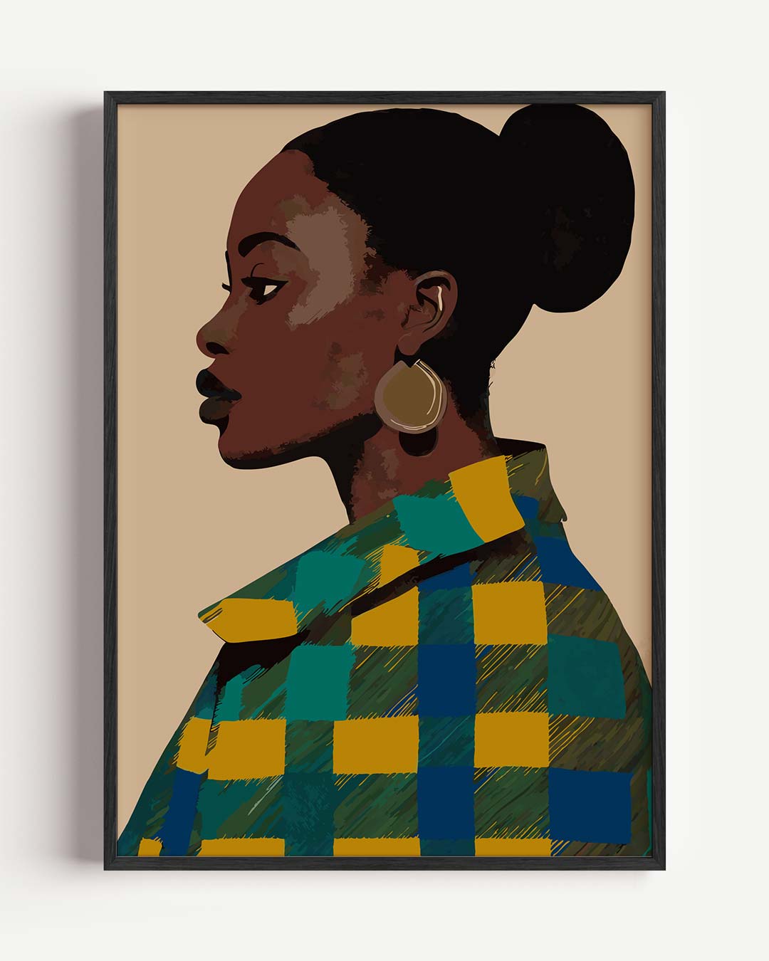 Stijlvolle Profielillustratie Poster