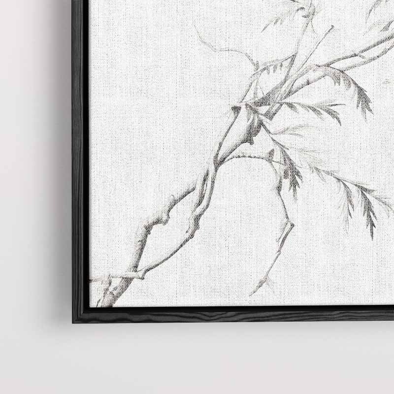 Elegante Takken in Potlood Kunstwerk-canvas-dibond-plexiglas-wanddecoratie-WallArtistic
