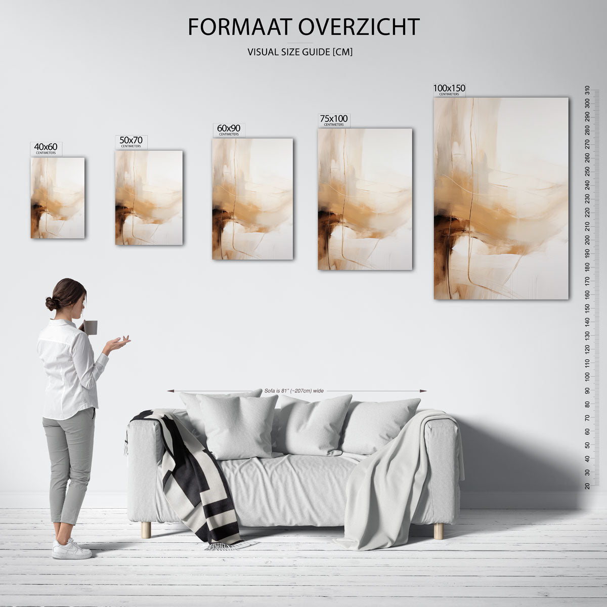 Vloeiende lijnen Kunstwerk