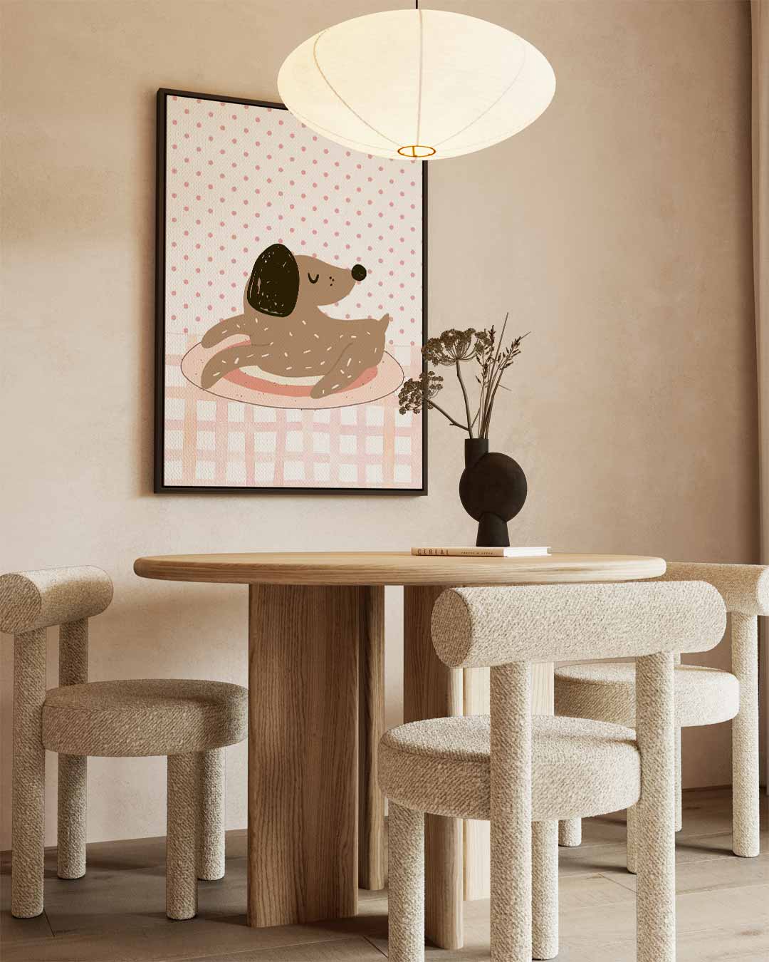 Schattige Slapende Hond Kunstwerk-canvas-dibond-plexiglas-wanddecoratie-WallArtistic