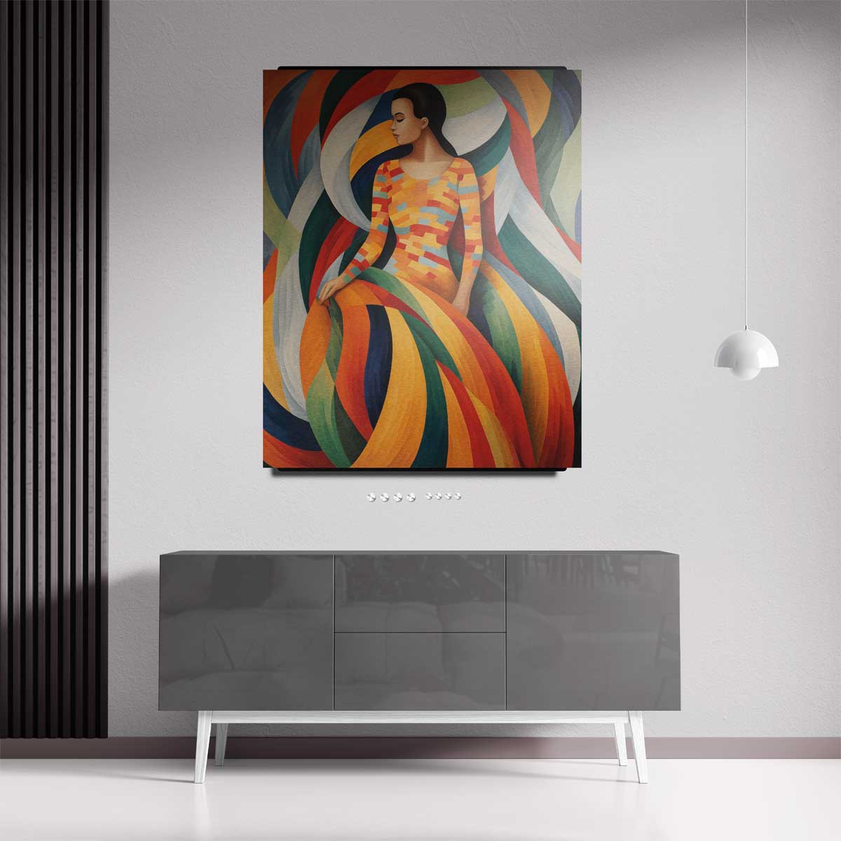 Kleurrijke Harmonie Kunstwerk-canvas-dibond-plexiglas-wanddecoratie-WallArtistic