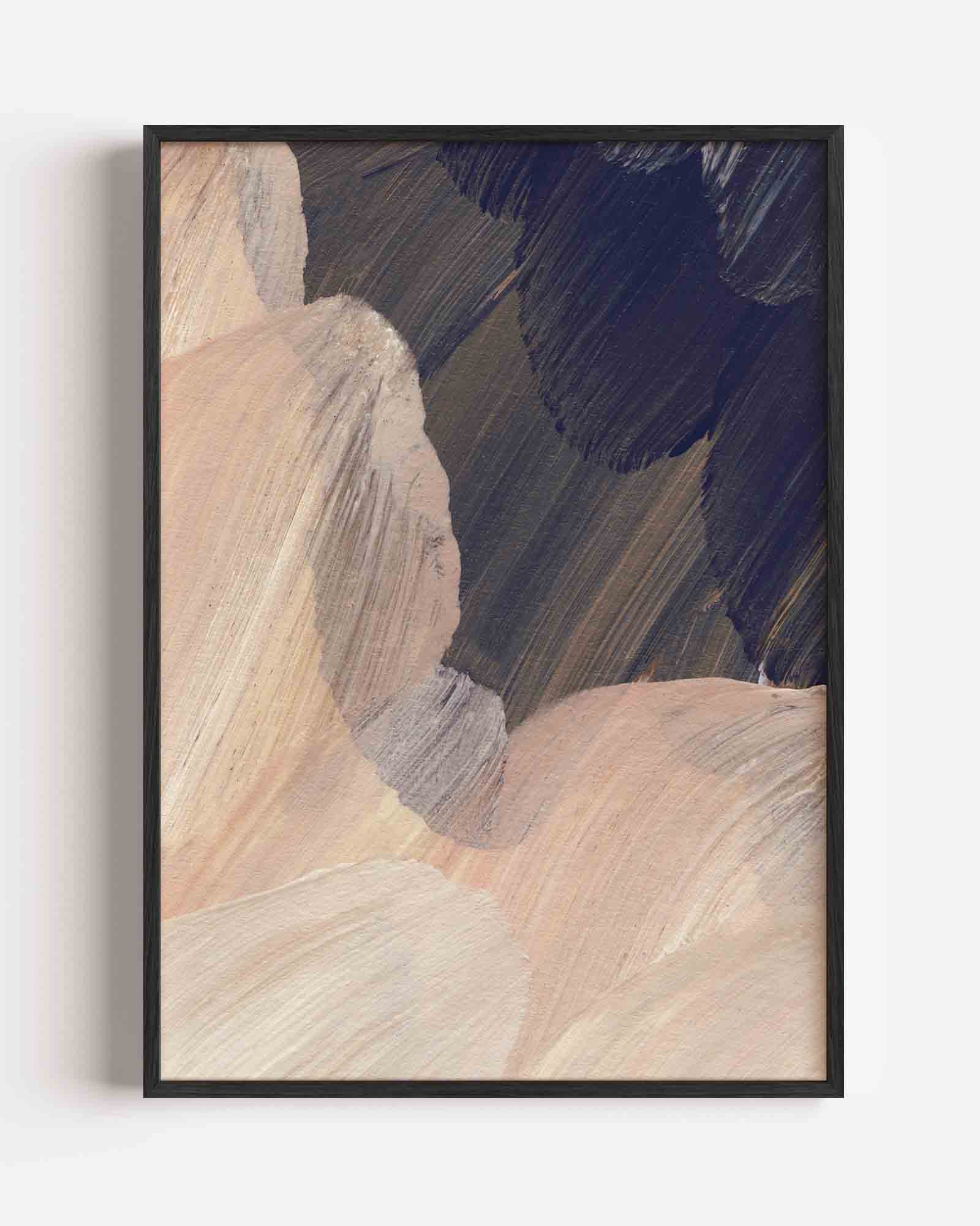 Abstracte penseelstreken Poster