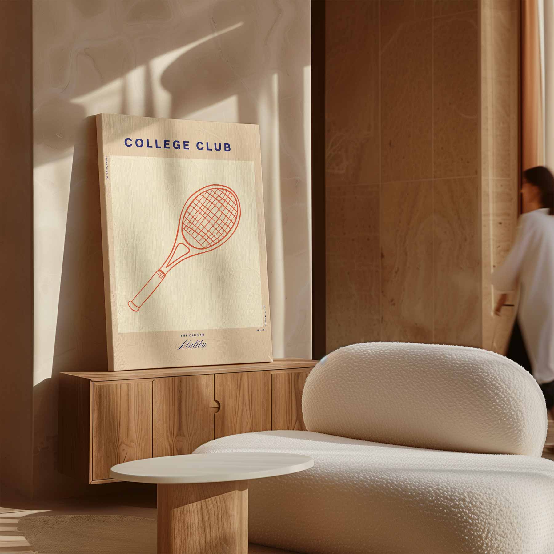 Retro Tennis Racket Poster
