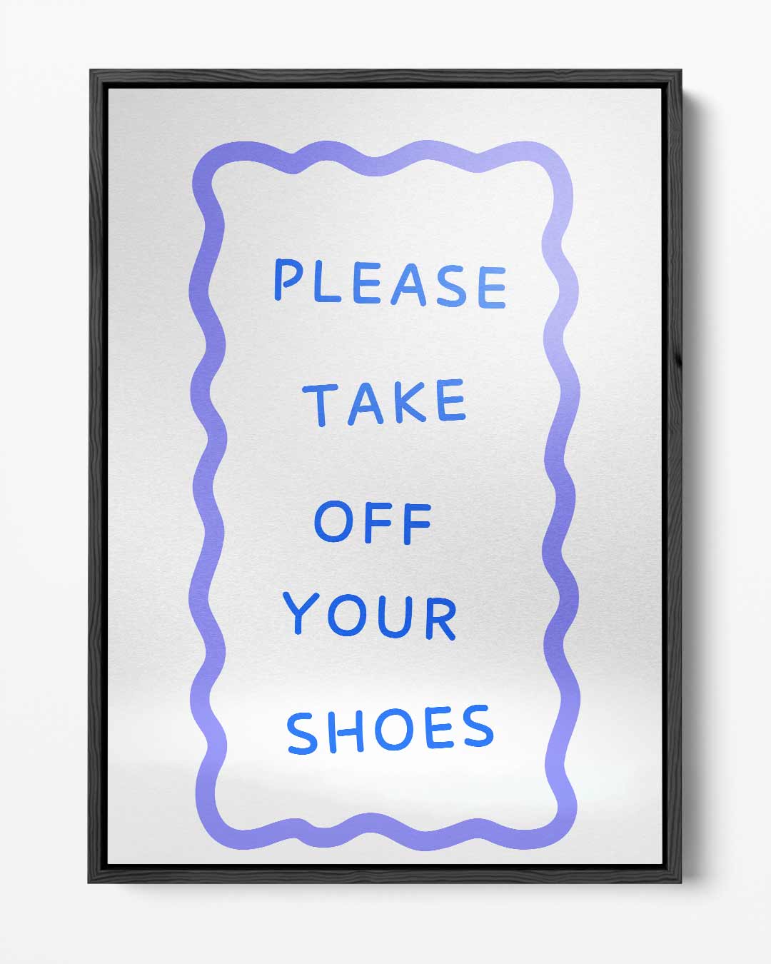 Welkomstbord "Schoenen Uit Kunstwerk-canvas-dibond-plexiglas-wanddecoratie-WallArtistic