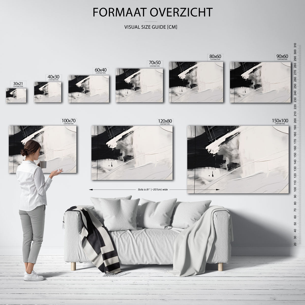 Zwart wit abstracte Poster