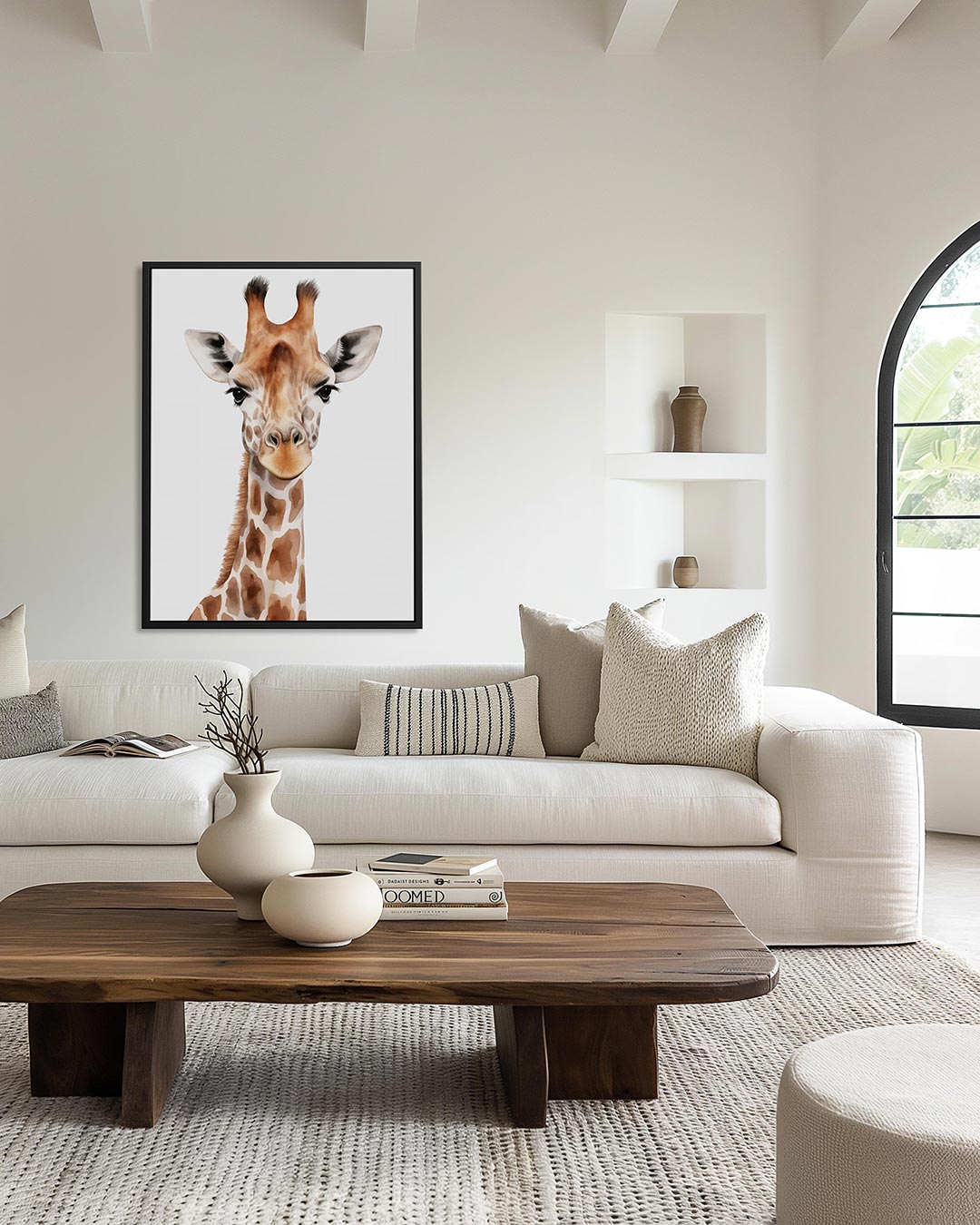 Giraffe portret Kunstwerk