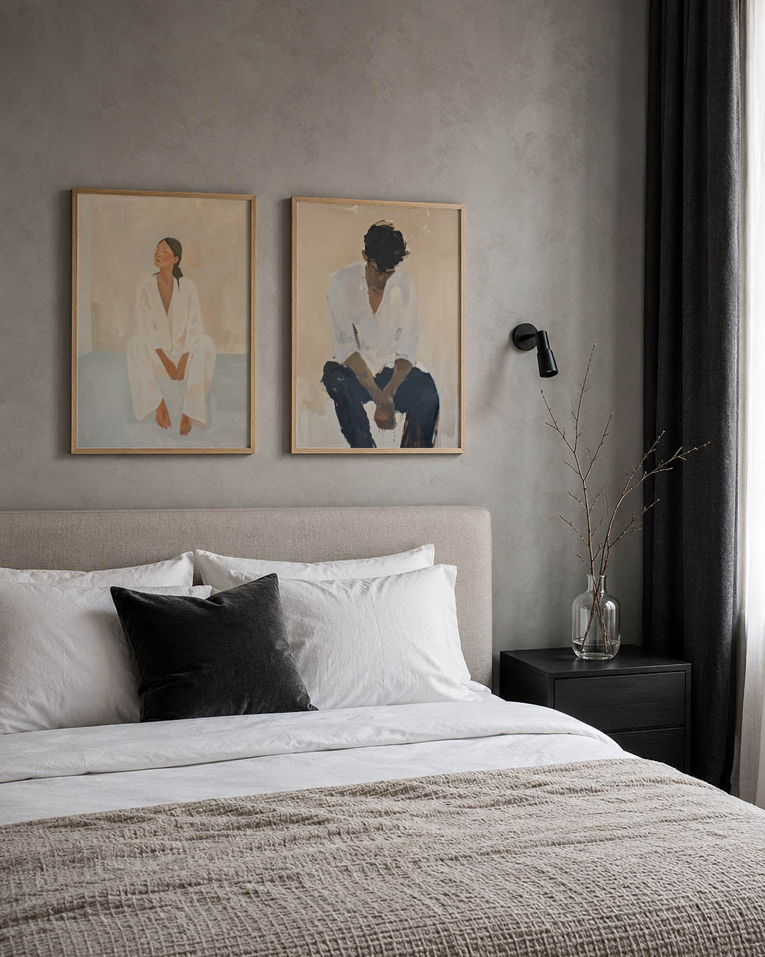 Zittende vrouw Posterset