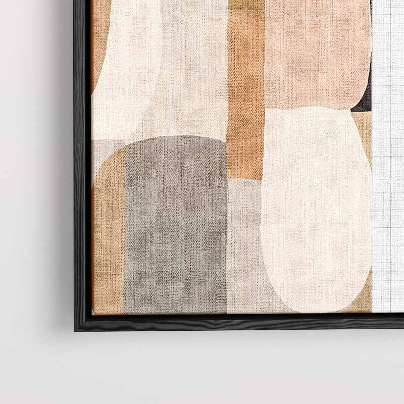Zachte Aardetinten Abstractie Kunstwerk-canvas-dibond-plexiglas-wanddecoratie-WallArtistic