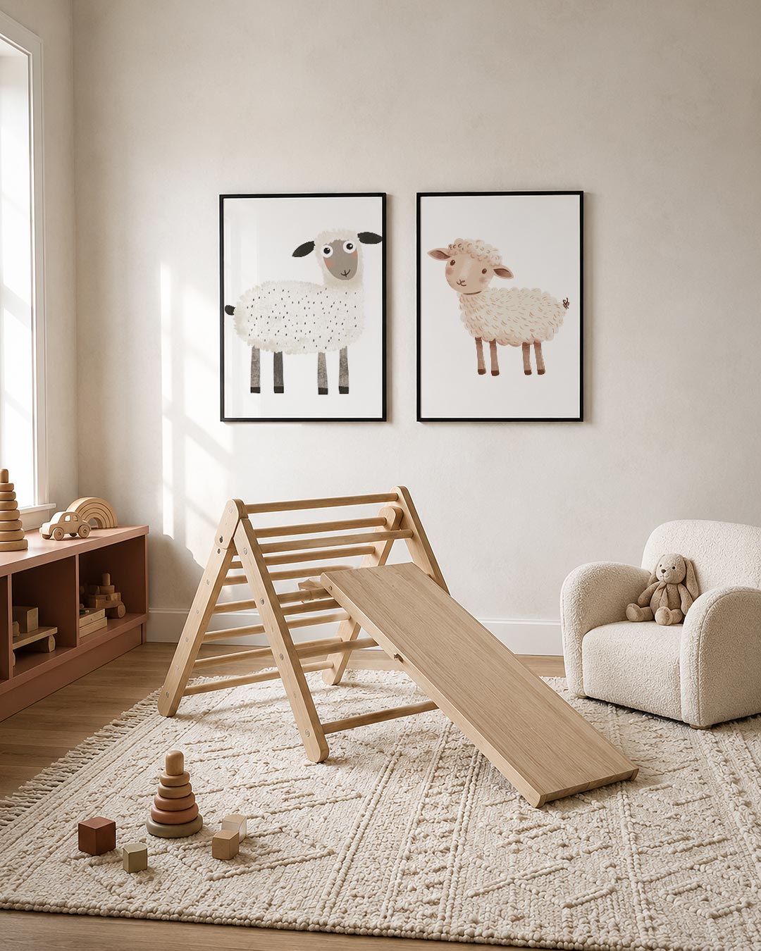 Speelse schaapvorm Posterset