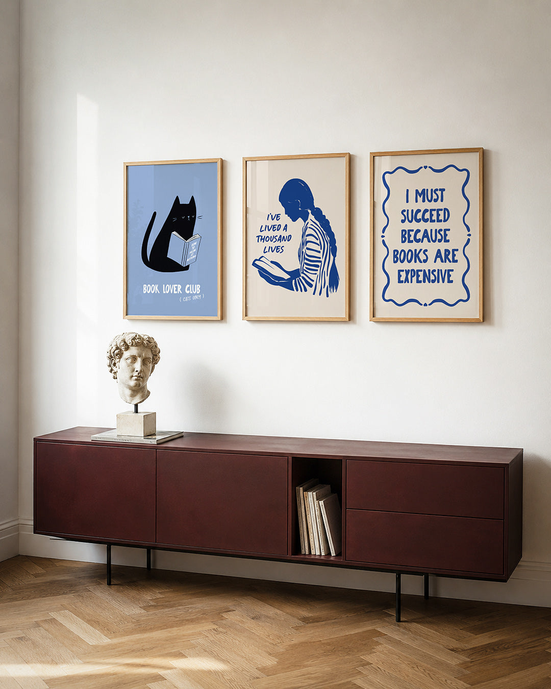Katten en boeken Posterset
