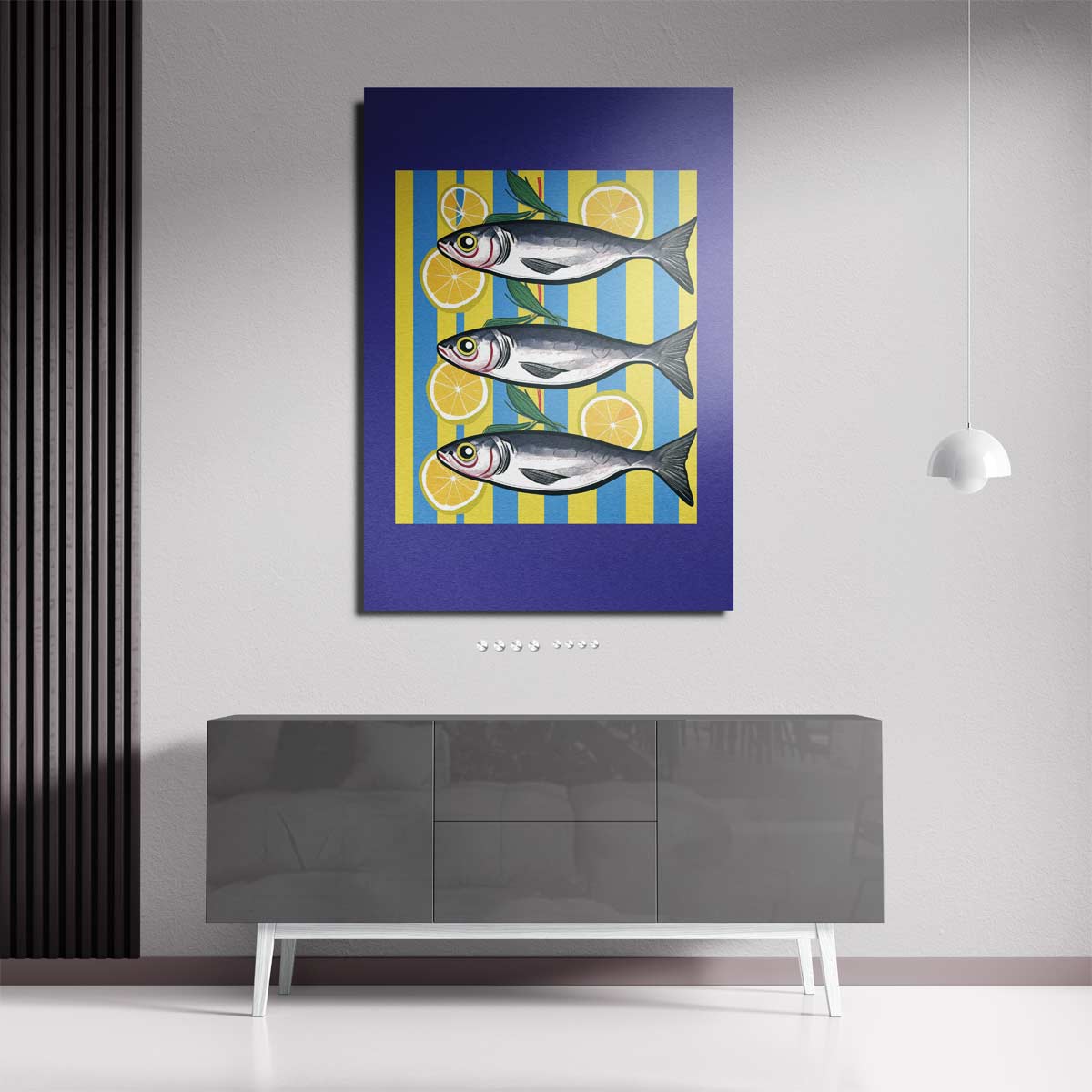 Zomerse Vischarmonie Kunstwerk-canvas-dibond-plexiglas-wanddecoratie-WallArtistic