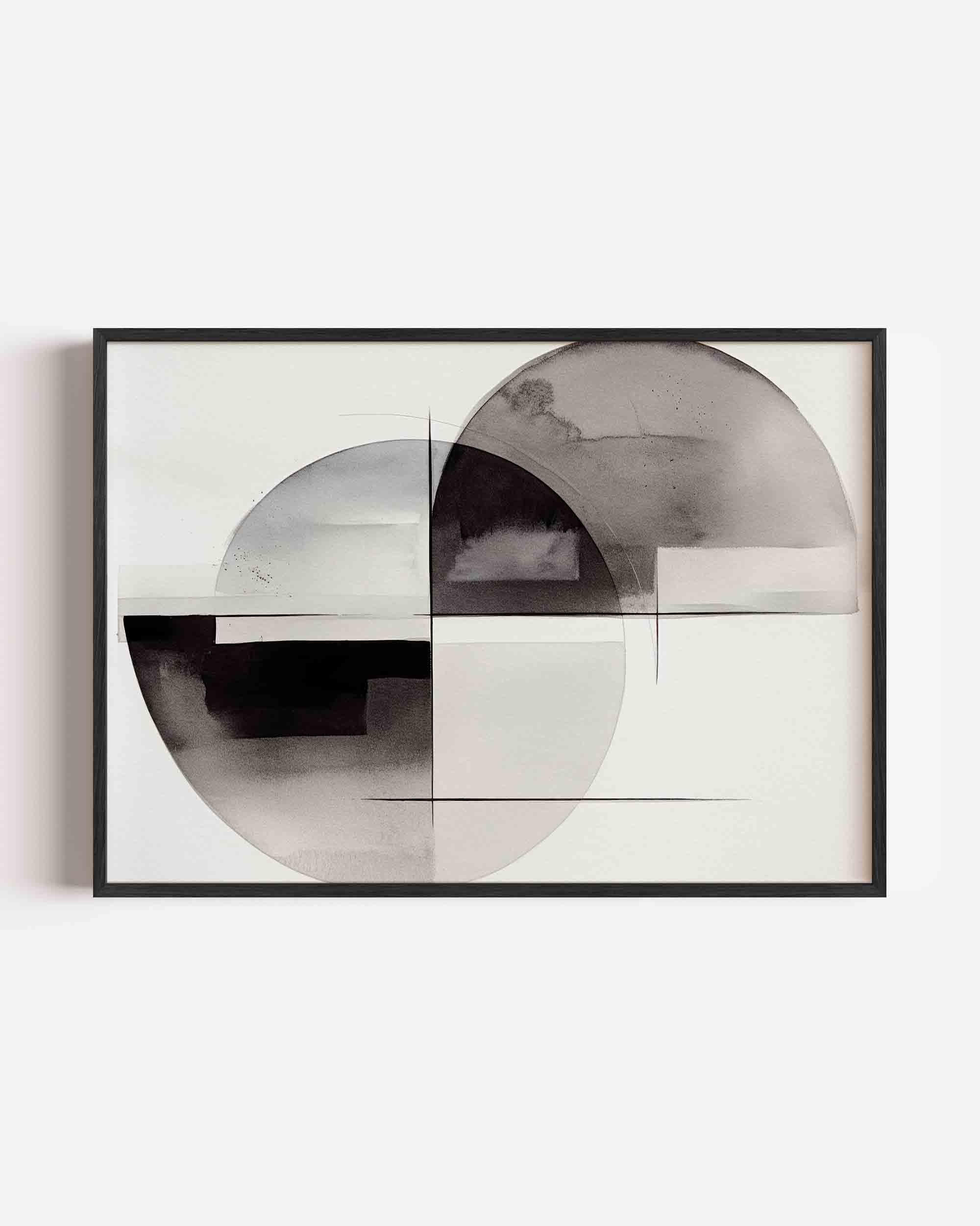 Abstracte cirkels en lijnen Poster