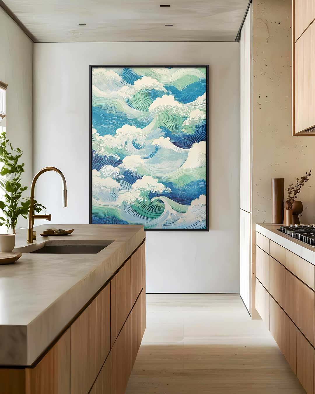 Golven van Kleuren Kunstwerk-canvas-dibond-plexiglas-wanddecoratie-WallArtistic