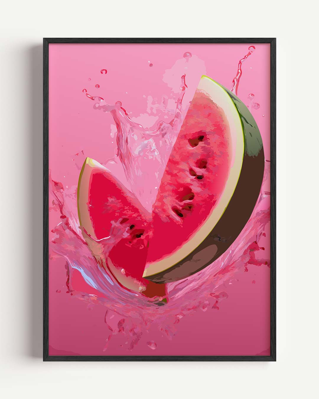 Verfrissende Watermeloen Splash Poster