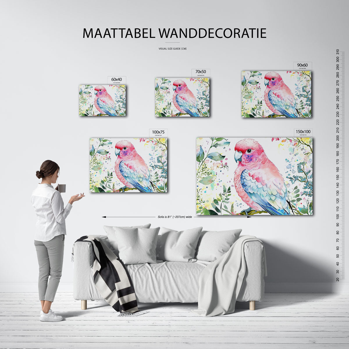 Vrolijke vogel illustratie Kunstwerk