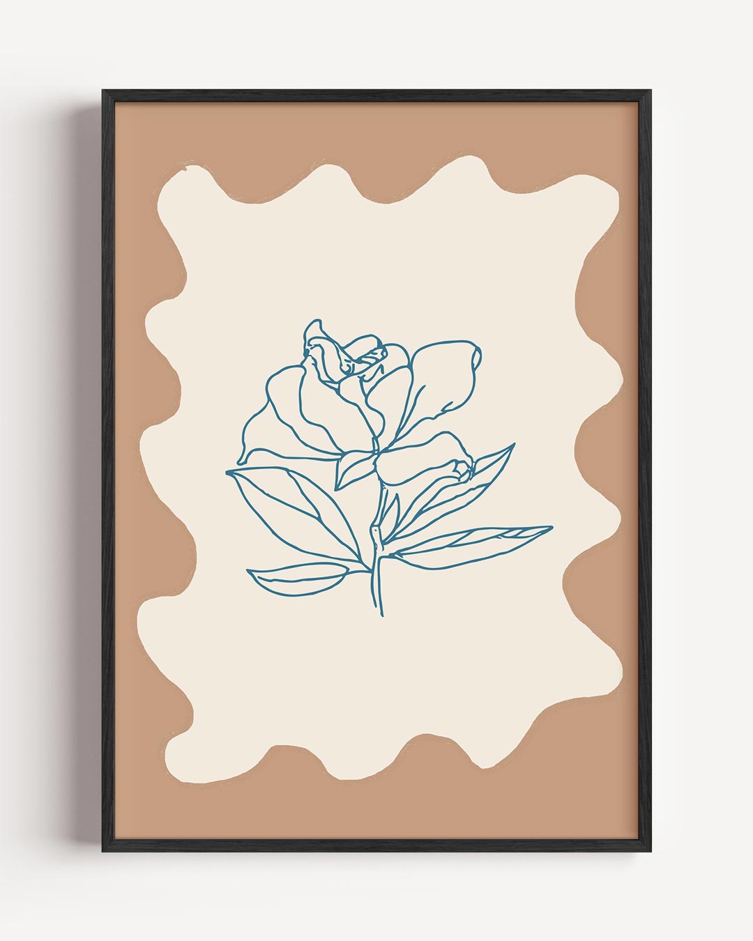 Sierlijke Bloem Lijntekening Poster-WallArtistic