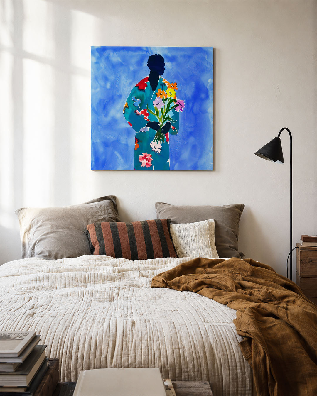 Vrolijke bloemenfiguur Kunstwerk