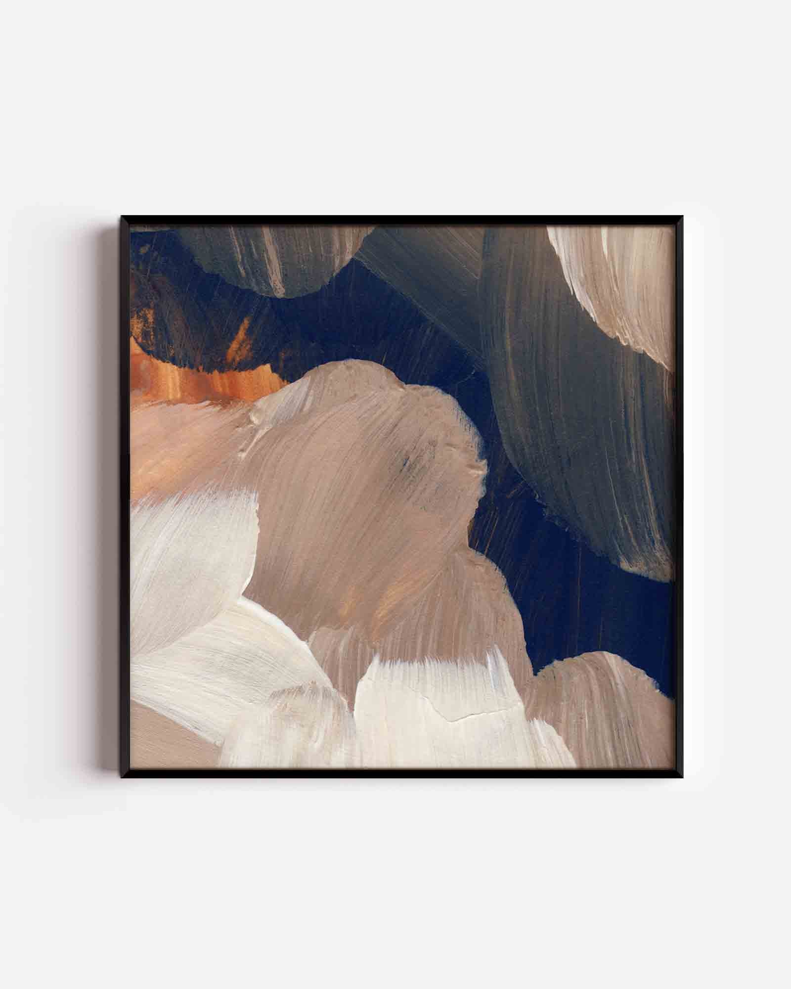 Abstracte penseelstreken Poster