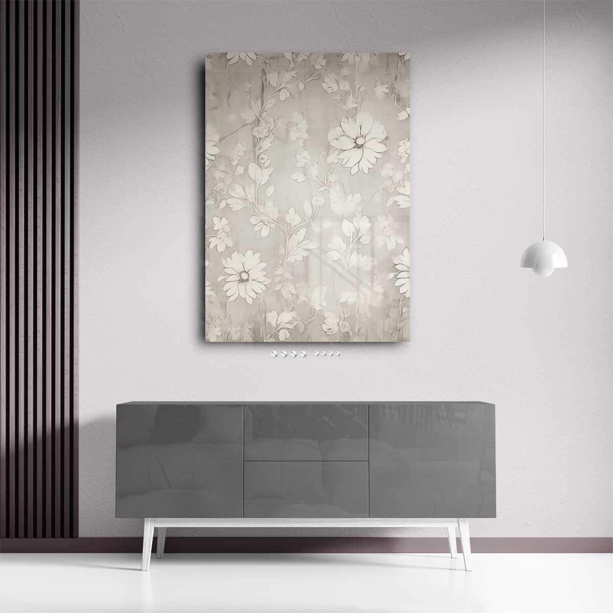 Zachte Bloemenfantasie Kunstwerk-canvas-dibond-plexiglas-wanddecoratie-WallArtistic
