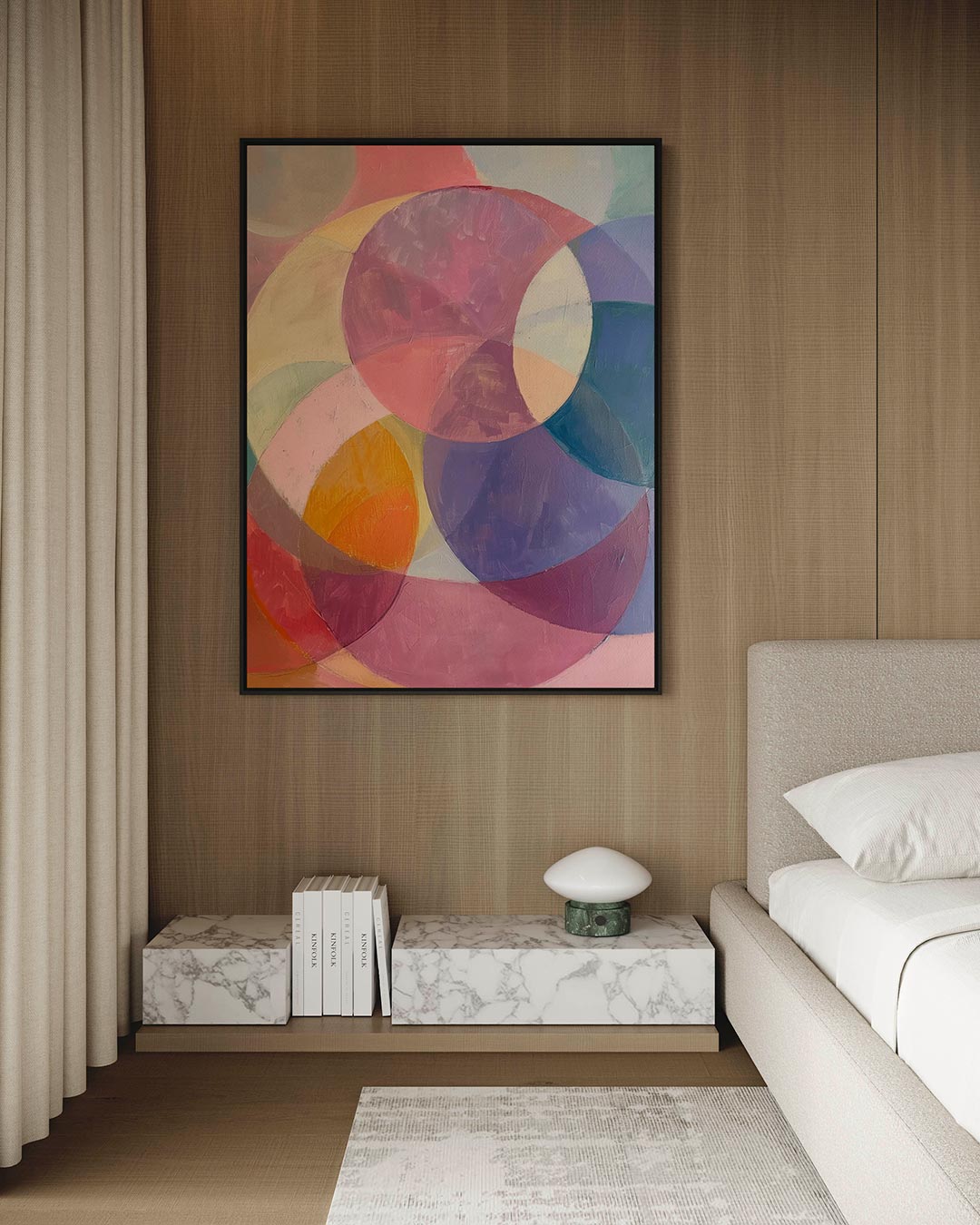 Kleurrijke cirkelvormen Kunstwerk