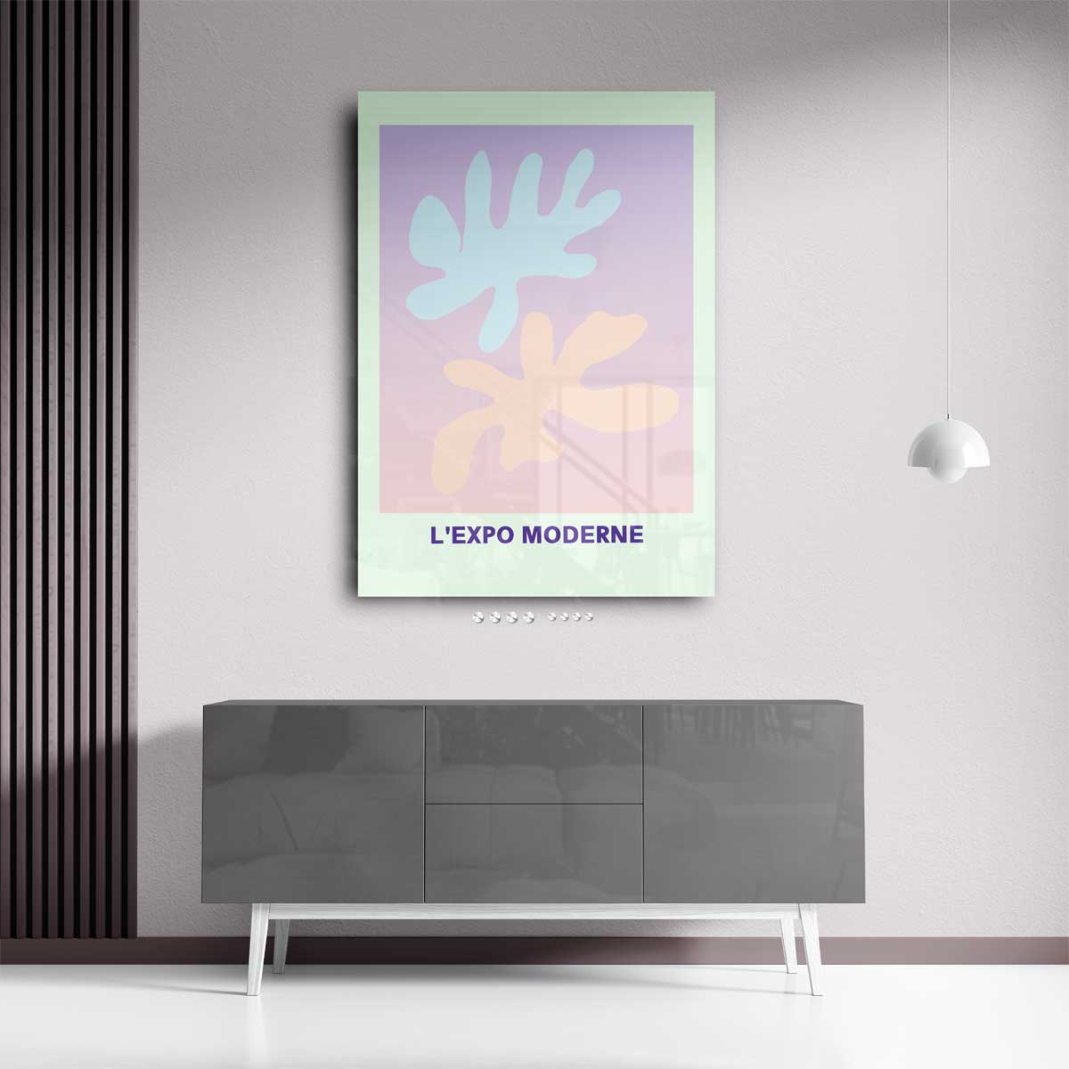 Abstracte Pastel Compositie Kunstwerk-canvas-dibond-plexiglas-wanddecoratie-WallArtistic