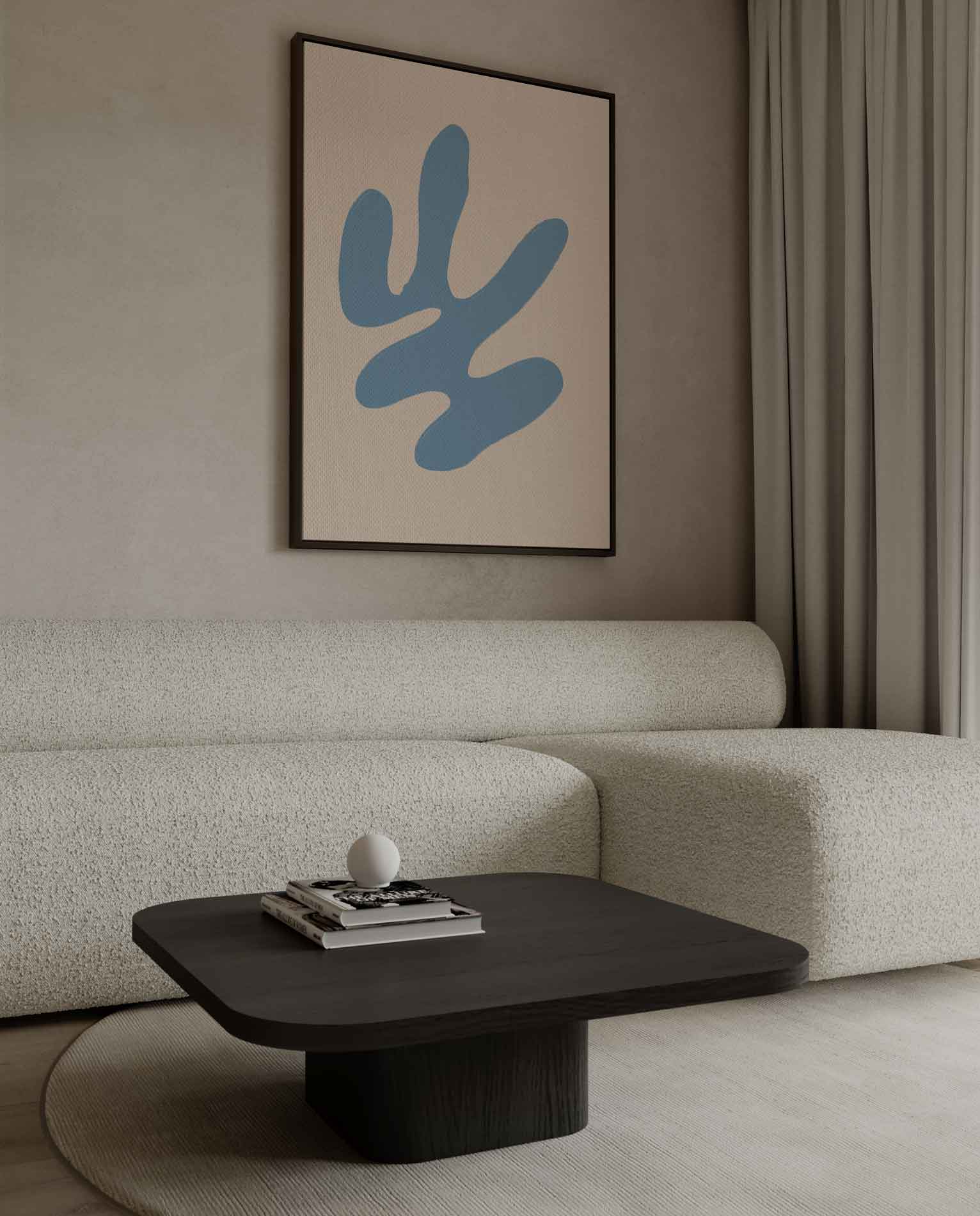 Modern Blauw Abstract Kunstwerk-canvas-dibond-plexiglas-wanddecoratie-WallArtistic