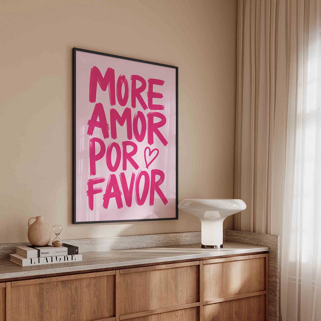 Roze tekst Poster