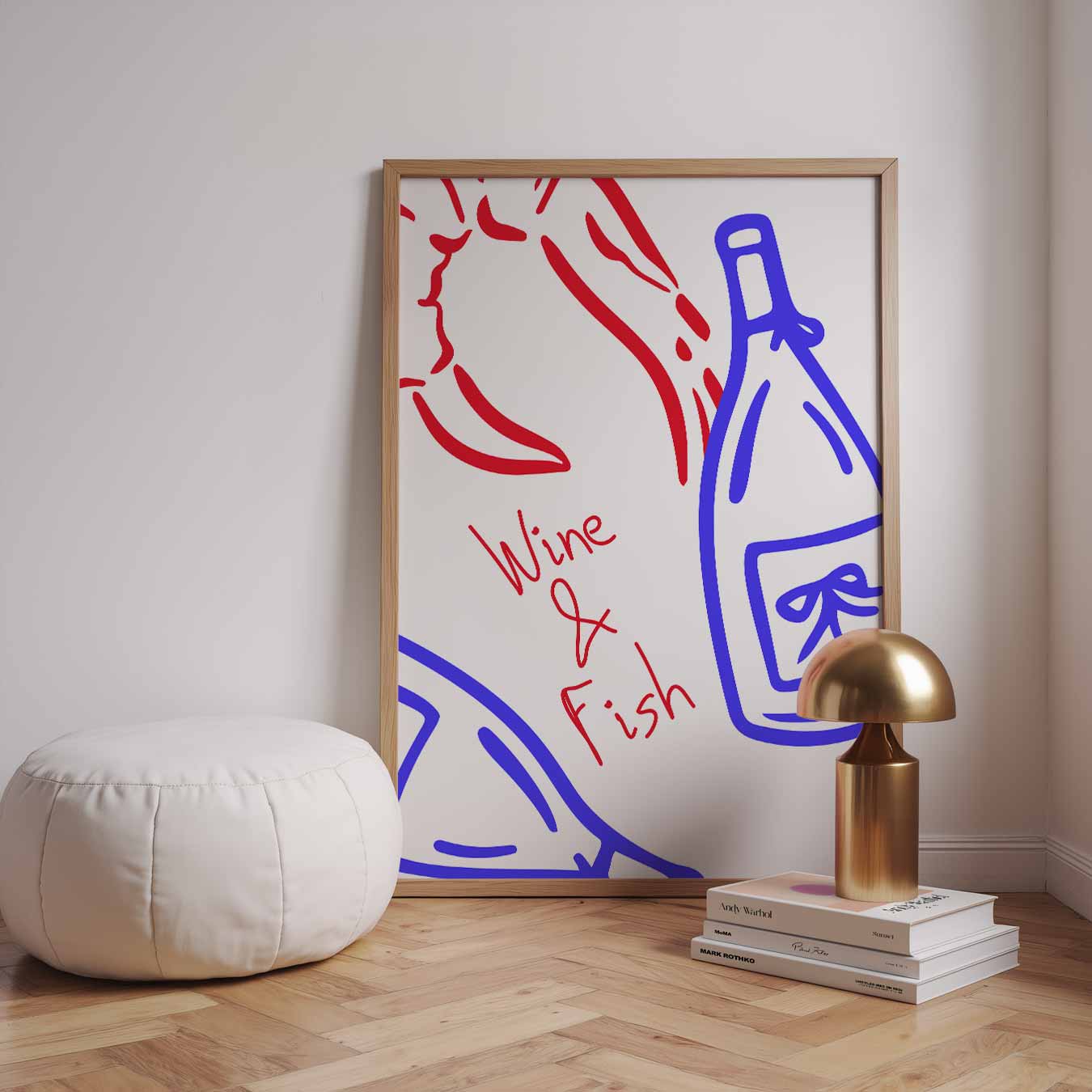 Wijn & Vis Poster