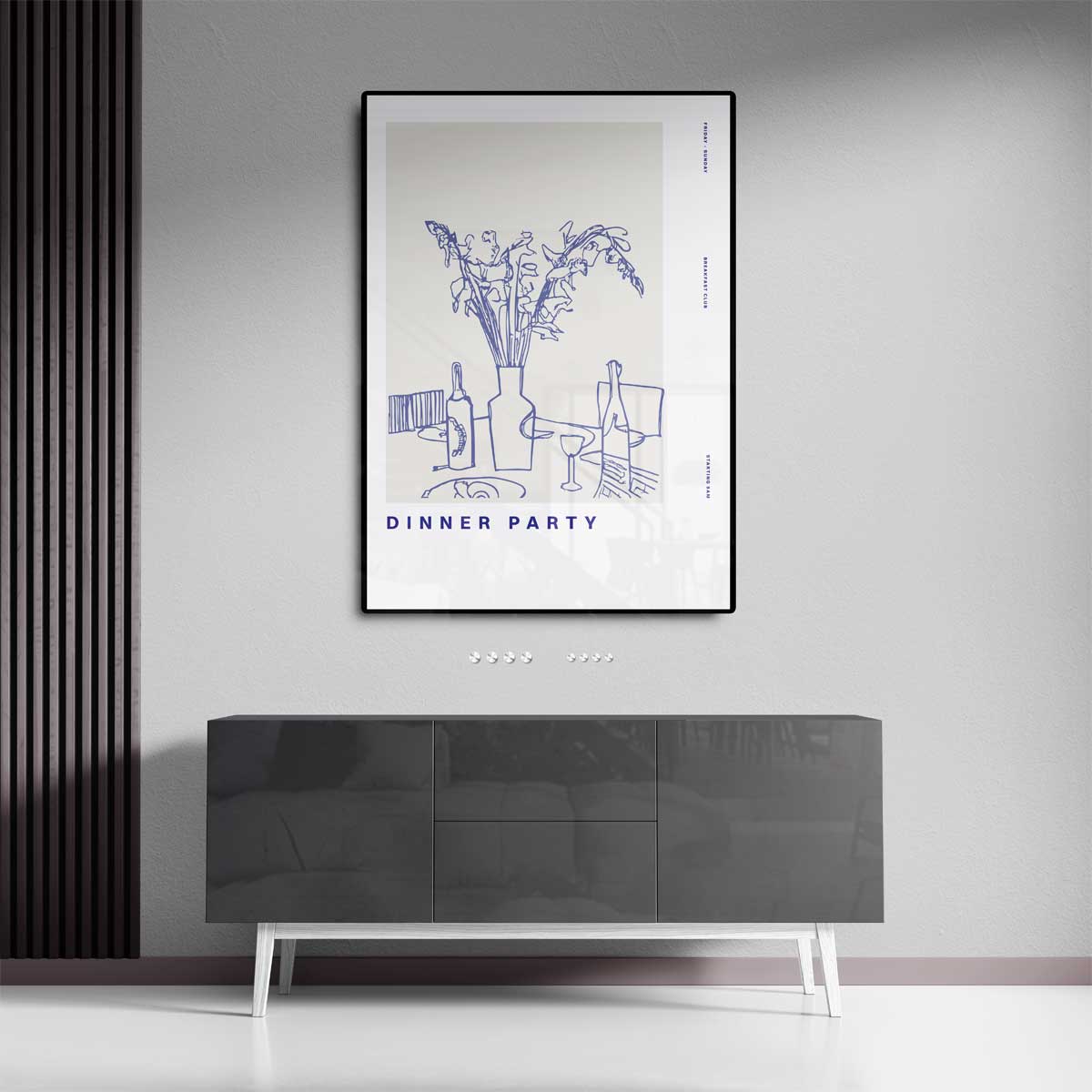 Dinner Party Kunstwerk-canvas-dibond-plexiglas-wanddecoratie-WallArtistic