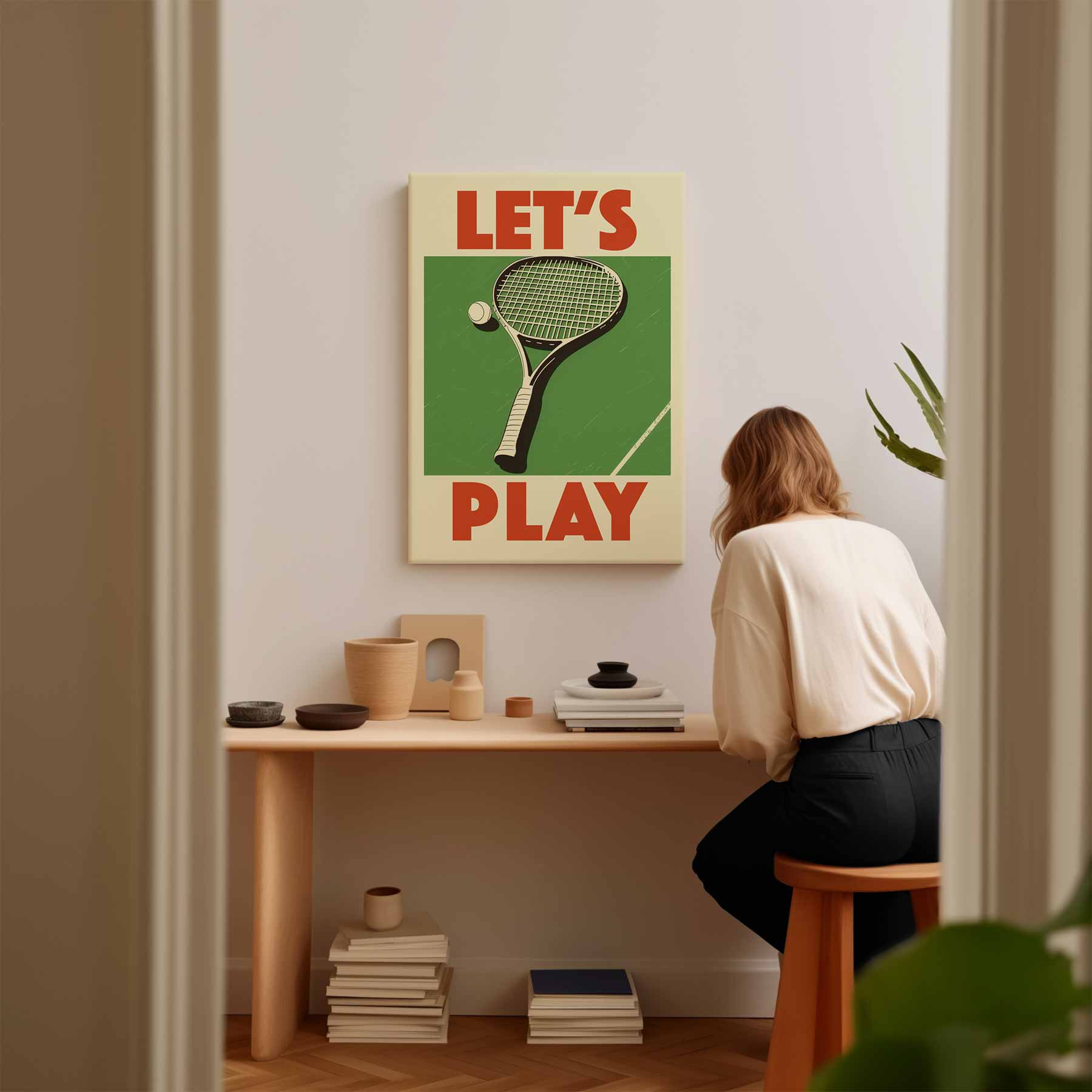 Speelplezier Tennis Kunstwerk-canvas-dibond-plexiglas-wanddecoratie-WallArtistic