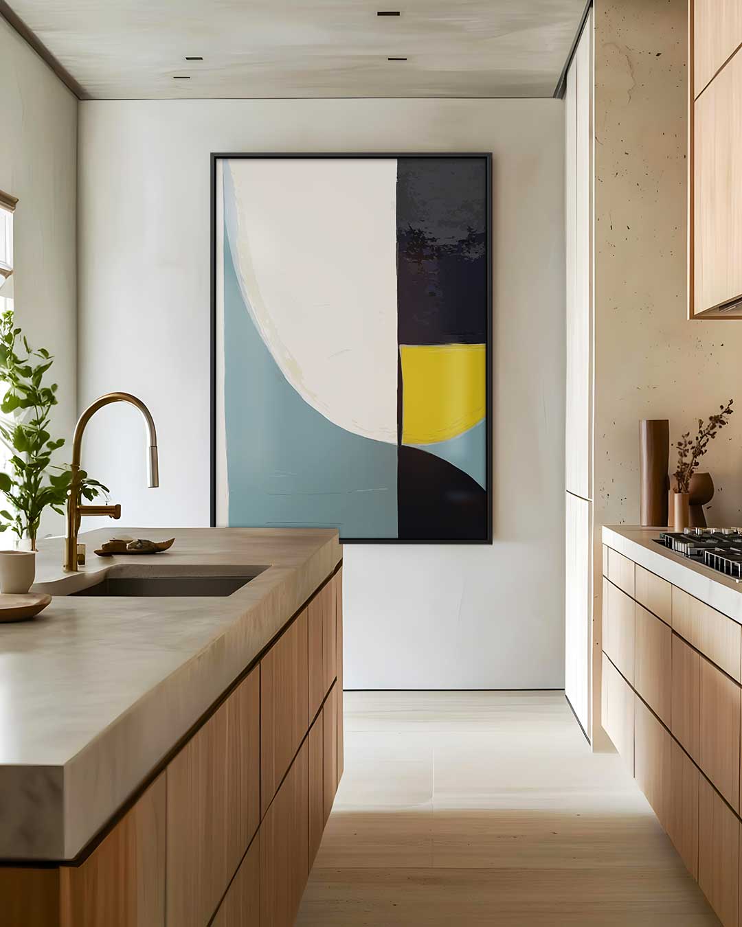 Moderne Geometrische Compositie Kunstwerk-canvas-dibond-plexiglas-wanddecoratie-WallArtistic