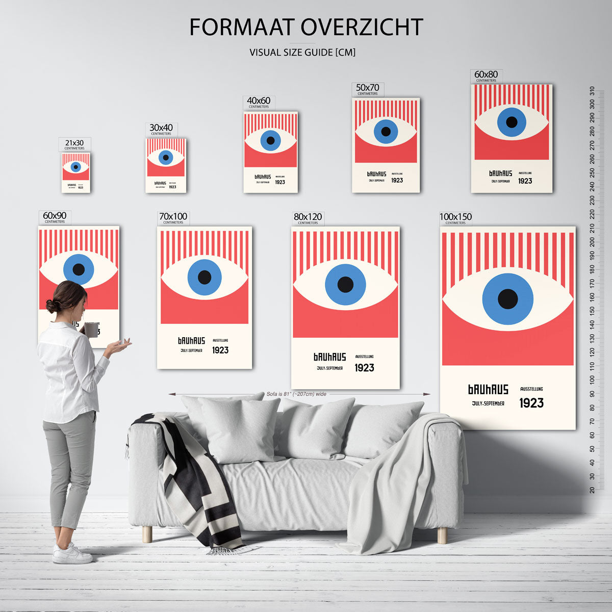 Oog en strepen Poster