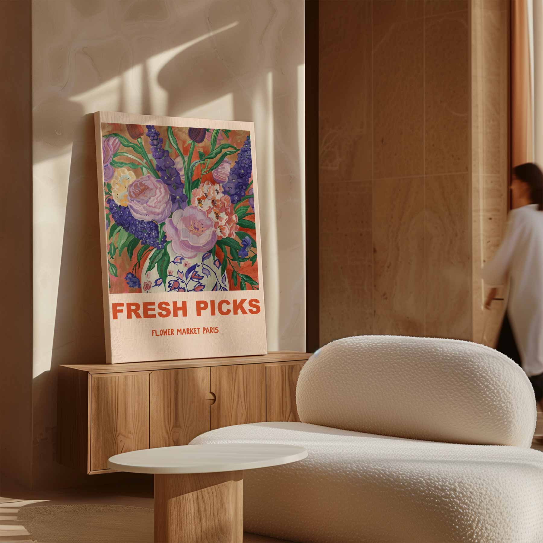 Bloemenmarkt Parijs Kunstwerk-canvas-dibond-plexiglas-wanddecoratie-WallArtistic