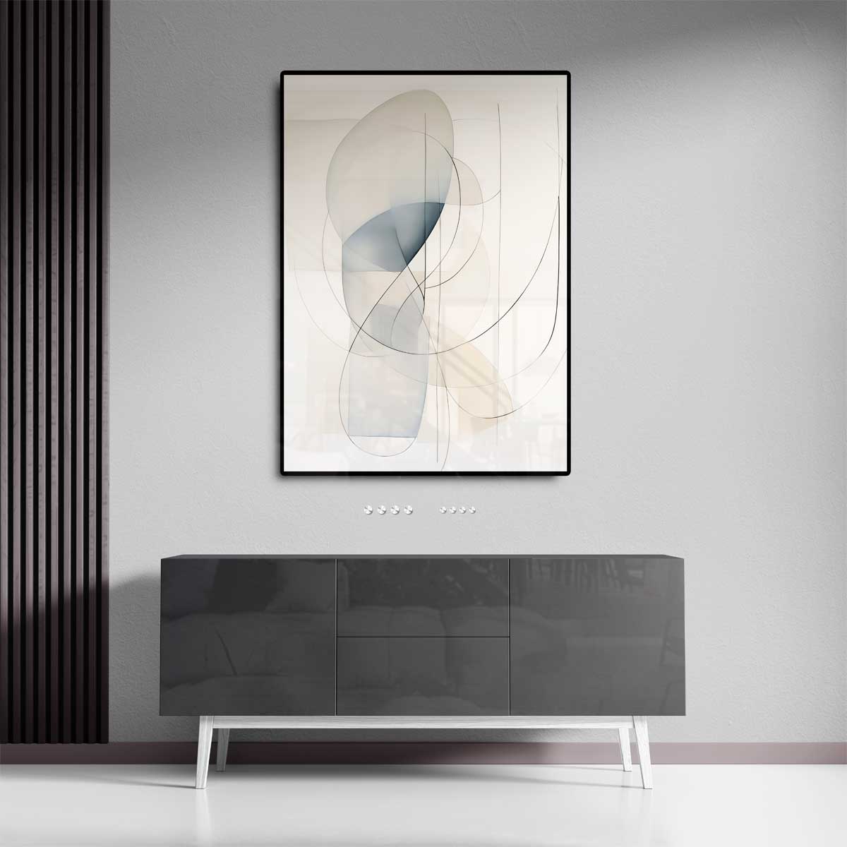 Dans van Lijnen en Licht Kunstwerk-canvas-dibond-plexiglas-wanddecoratie-WallArtistic