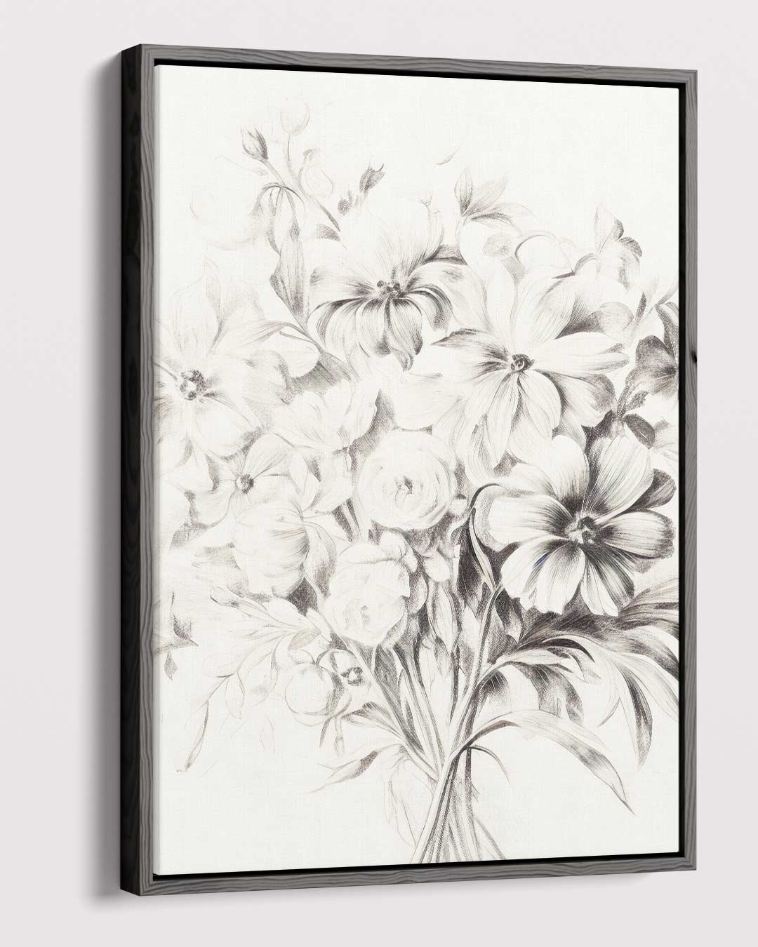 Zwart-wit Bloemenpracht Kunstwerk-canvas-dibond-plexiglas-wanddecoratie-WallArtistic
