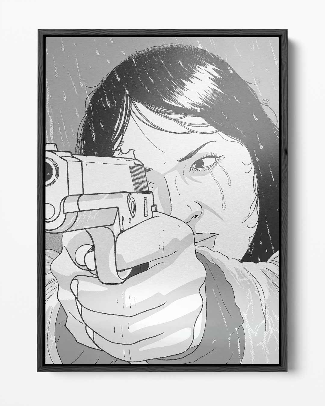 Stoere Illustratie in Stripstijl Kunstwerk-canvas-dibond-plexiglas-wanddecoratie-WallArtistic