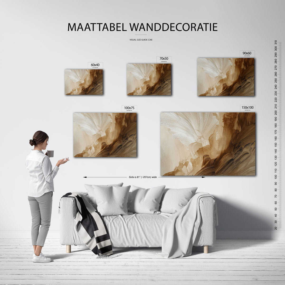 Organische borstelslag Kunstwerk